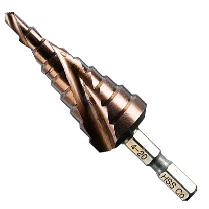 Сверло ступенчатое кобальт спиральный 4,0-20,0 мм (45213)