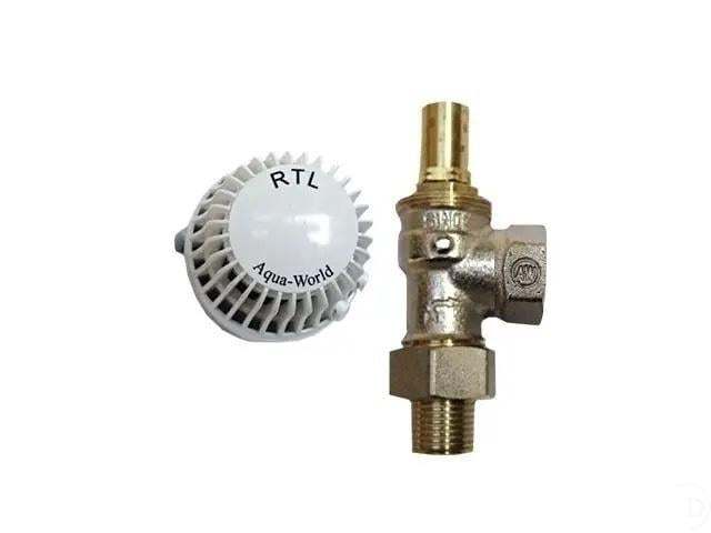 Кран термостат Aqua-World без для теплого пола1/2 угловой