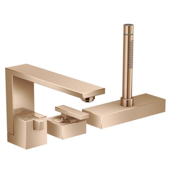 Комплект Hansgrohe Axor Edge смеситель для ванны/душ/держатель для душа Красное золото (46430300)