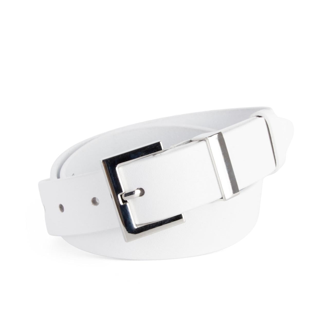 Ремень женский кожаный JK-3023 white-2 120 см Белый (2865822821)