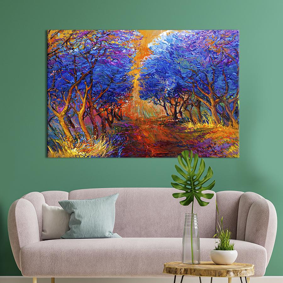 Картина на холсте Тёмная лесная чаща 51x34 см (634-1)