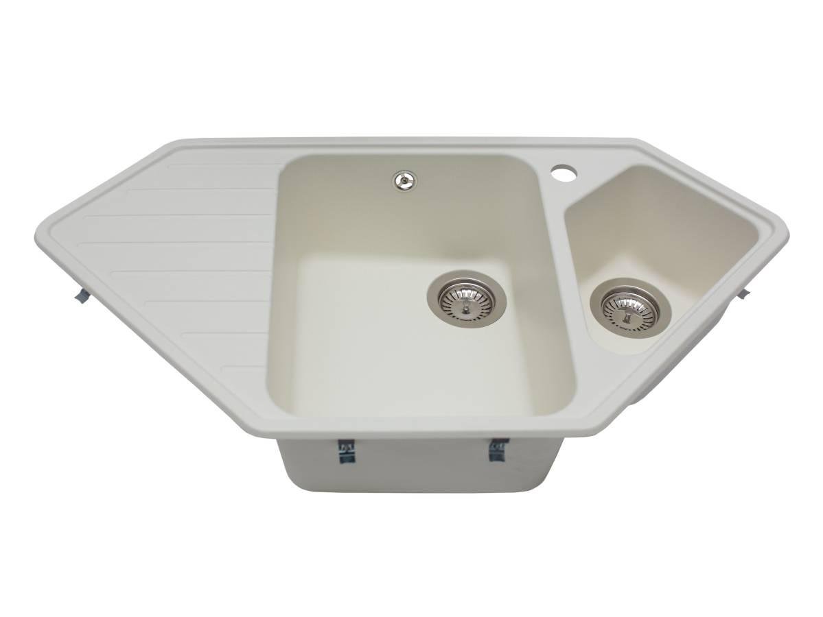 Кухонная мойка Miraggio TIRION асимметричная Белый (83918)