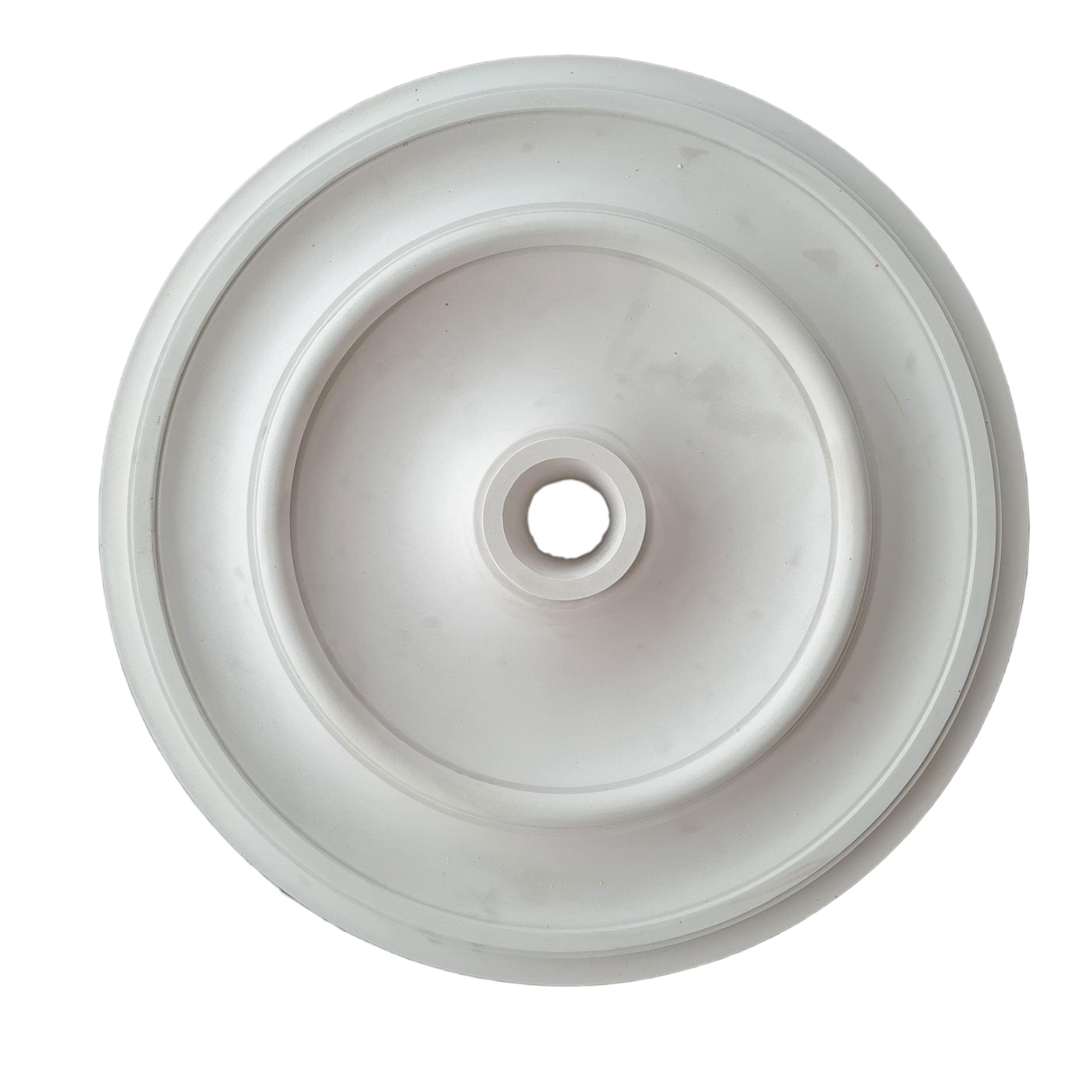 Розетка потолочная ErmitageDecor P-17 классическая круглая гладкая гипс ⌀ 400 мм