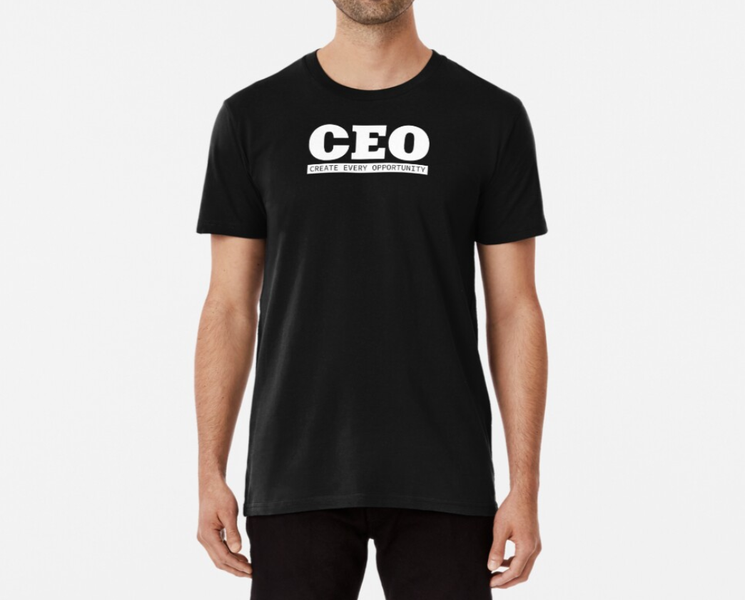 Футболка мужская Stedman с принтом Ceo create every opportunity L Черный (ПН70-3)