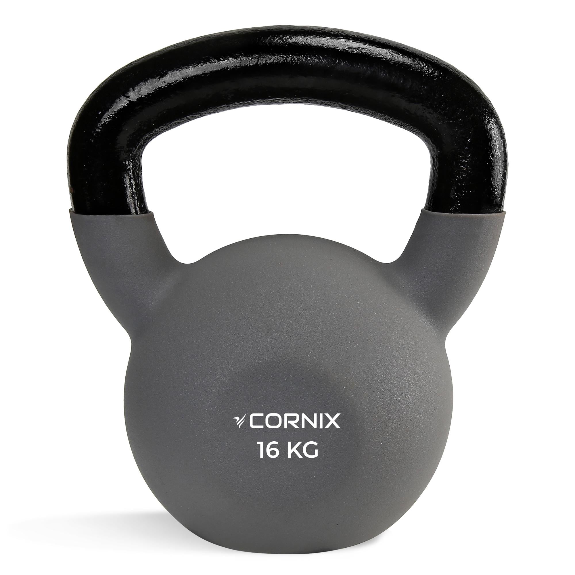 Гиря металлическая Cornix XR-0438 16 кг. с виниловым покрытием Grey/Black