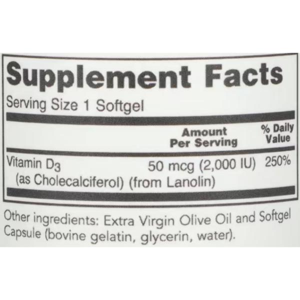Вітамін D Protocol for Life Balance Vitamin D-3 2000 IU 120 мяг. капс. (000023205) - фото 2 Вітамін D Protocol for Life Balance Vitamin D-3 2000 IU 120 мяг. капс. (000023205) - фото 2