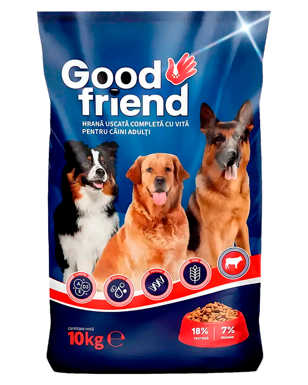Корм сухой для собак Good Friend со вкусом говядины и курицы для всех пород 40 кг (389969046)