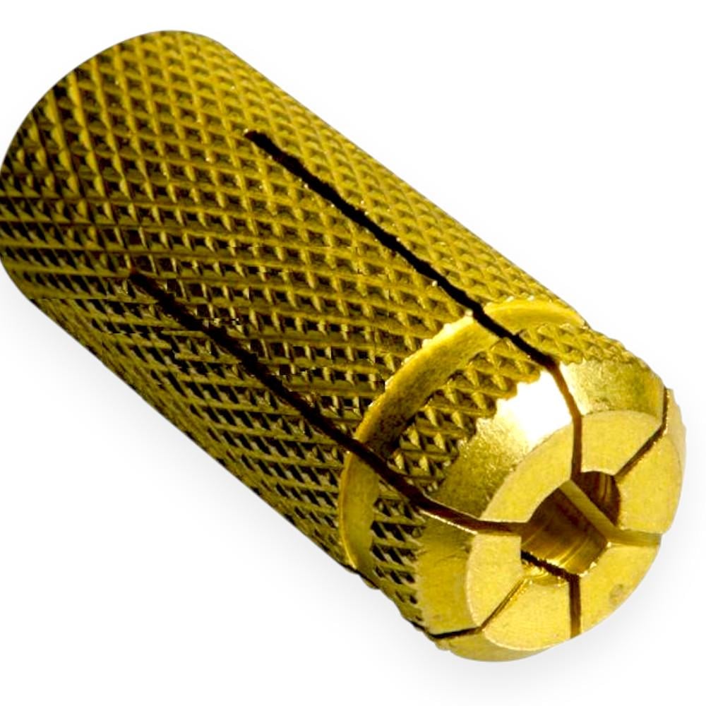 Комплект дюбелів цанга Kreptech латунні забивні 10x32/М8 20 шт. (30583997) Комплект дюбелів цанга Kreptech латунні забивні 10x32/М8 20 шт. (30583997)