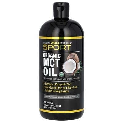 Органическое масло MCT California Gold Nutrition MCT Oil неароматизированное для поддержки здоровья 946 мл (1430617659)