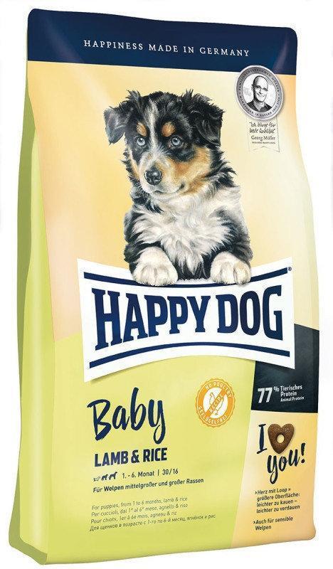Корм Happy Dog Baby Lamb Rice для цуценят середніх і великих порід собак 18 кг (60394)