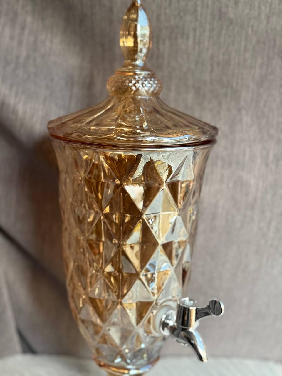 Лимонадница стеклянная TS Kitchen 2 л Золотой (HP4174-1) - фото 4 Лимонадница стеклянная TS Kitchen 2 л Золотой (HP4174-1) - фото 4