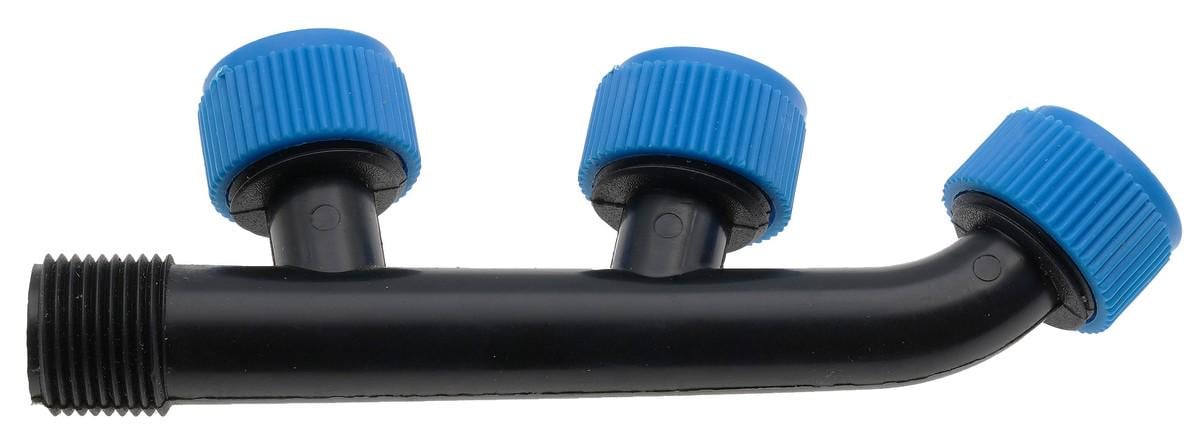 Насадка для опрыскивателя три форсунки с наружной резьбой d 17 мм (rest1494)