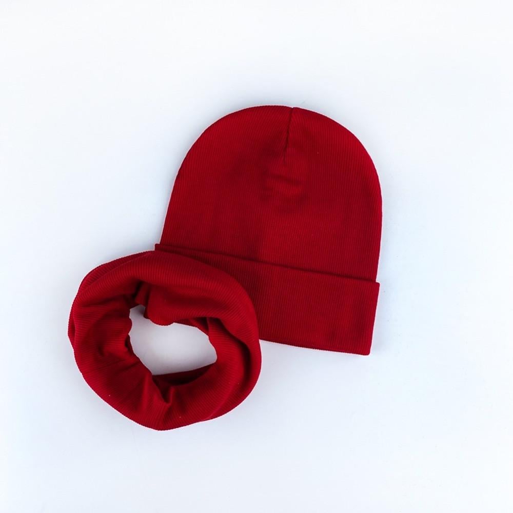 Шапка со снудом Luxyart унисекс р. 50-60 Красный (TL-319) - фото 1 Шапка со снудом Luxyart унисекс р. 50-60 Красный (TL-319) - фото 1