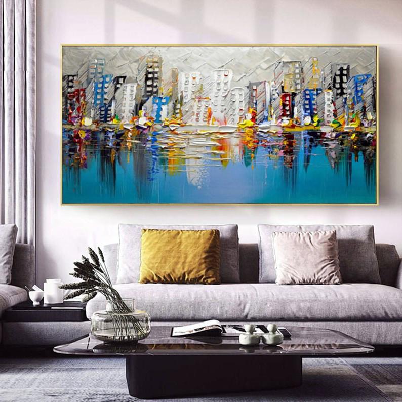 Картина на холсте ArtSale Городской пейзаж 50х100 см sity0038