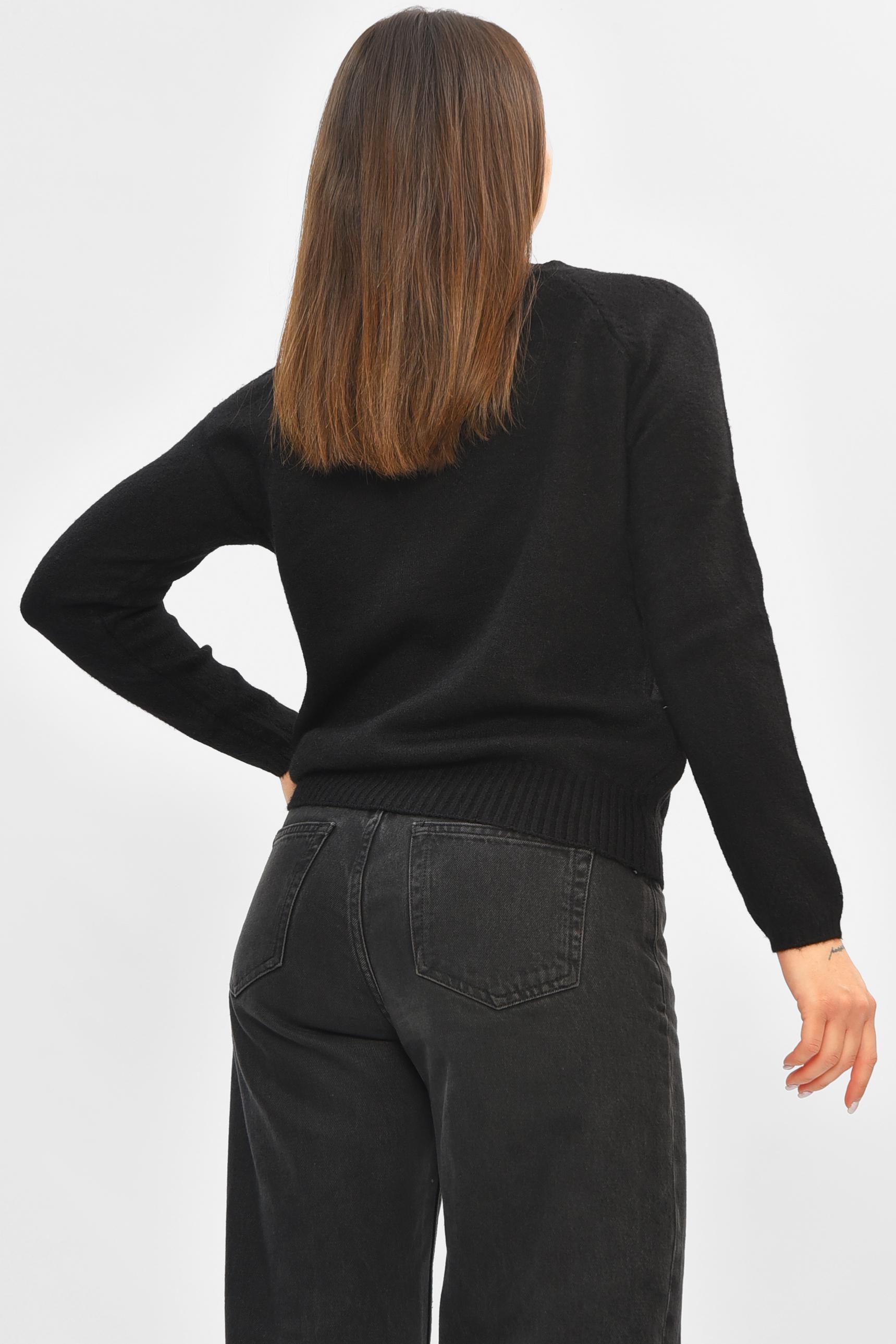 Кофта жіноча 205650 однотонна S-L Чорний (205650_!330993_42-48) - фото 3 Кофта жіноча 205650 однотонна S-L Чорний (205650_!330993_42-48) - фото 3