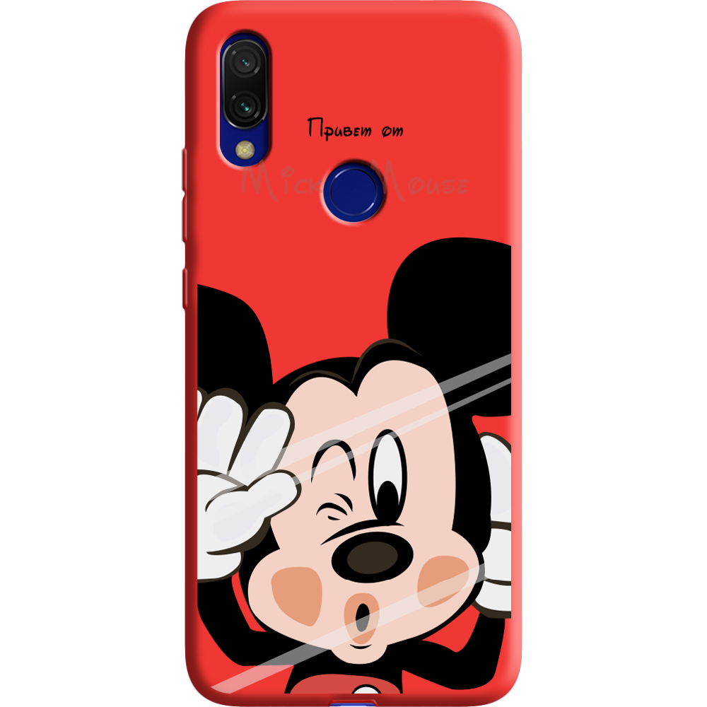 Чехол Boxface Xiaomi Redmi 7 Mister M Красный силикон (36506-cc58-37060)
