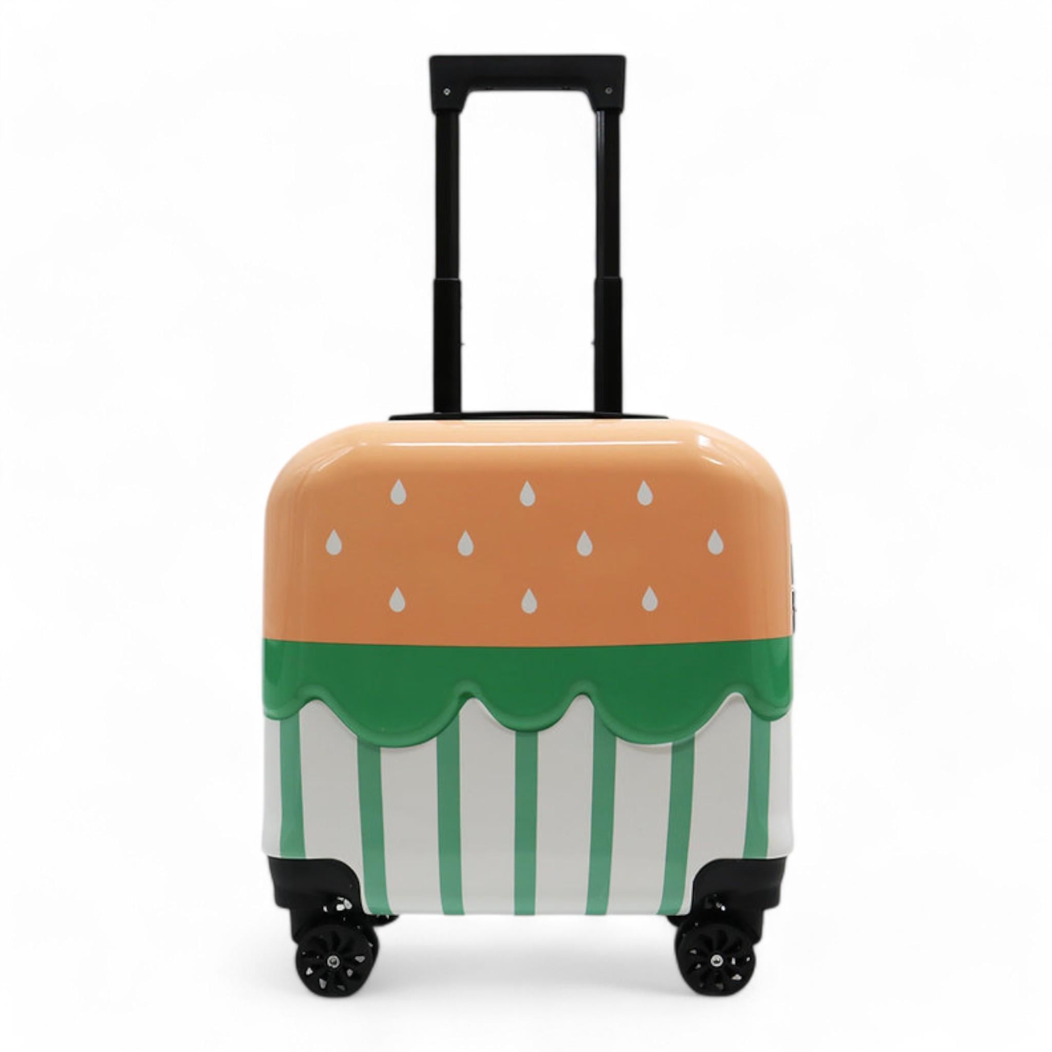 Чемодан детский H&H Juicy Burger ABS-пластик на 4 колесиках с кодовым замком 35 л (S_F-7)