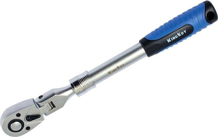 Трещотка реверсивная KING ROY телескопическая с шарниром 1/4" DR 72T (KR-2080-1/4")