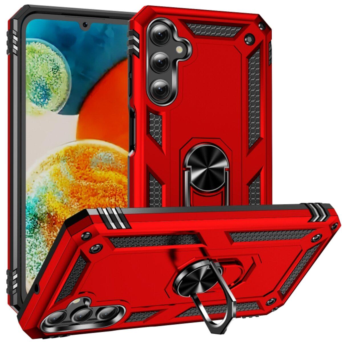 Противоударный чехол для Samsung Galaxy A34 5G Cosmic Robot Ring / Red Противоударный чехол для Samsung Galaxy A34 5G Cosmic Robot Ring / Red