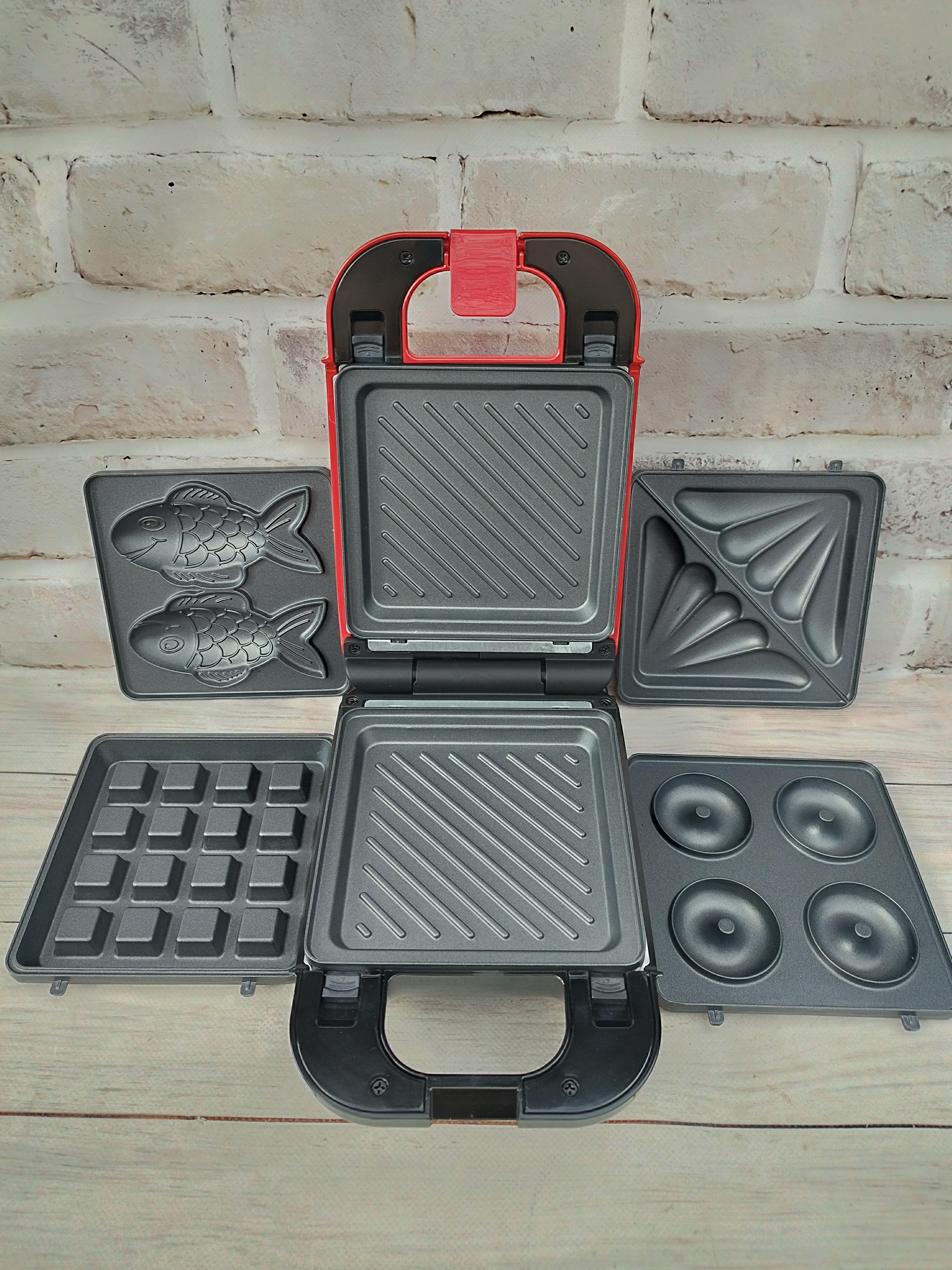 Мультипекарь Sokany SK-08048 с антипригарным покрытием 5в1 650 Вт Красный