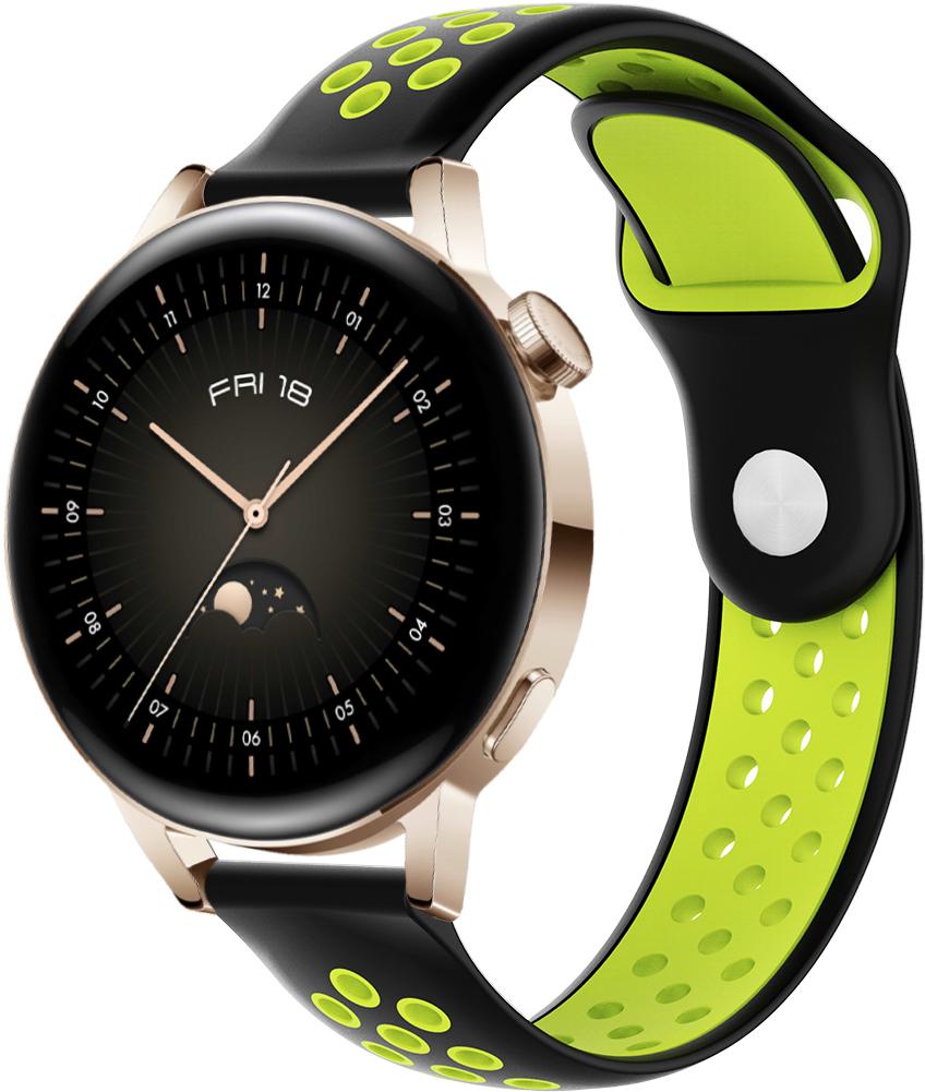 Ремешок Sport для Huawei Watch GT3 42 мм Black Green (26248-4A)