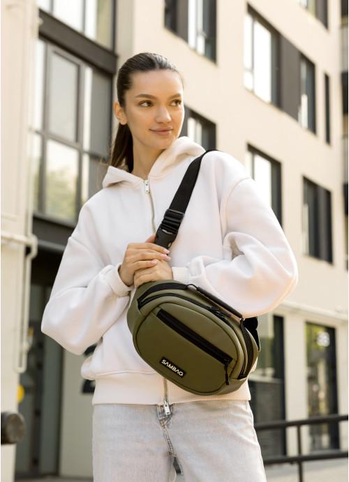 Сумка женская Sambag через плечо из экокожи Хаки (10970301017)
