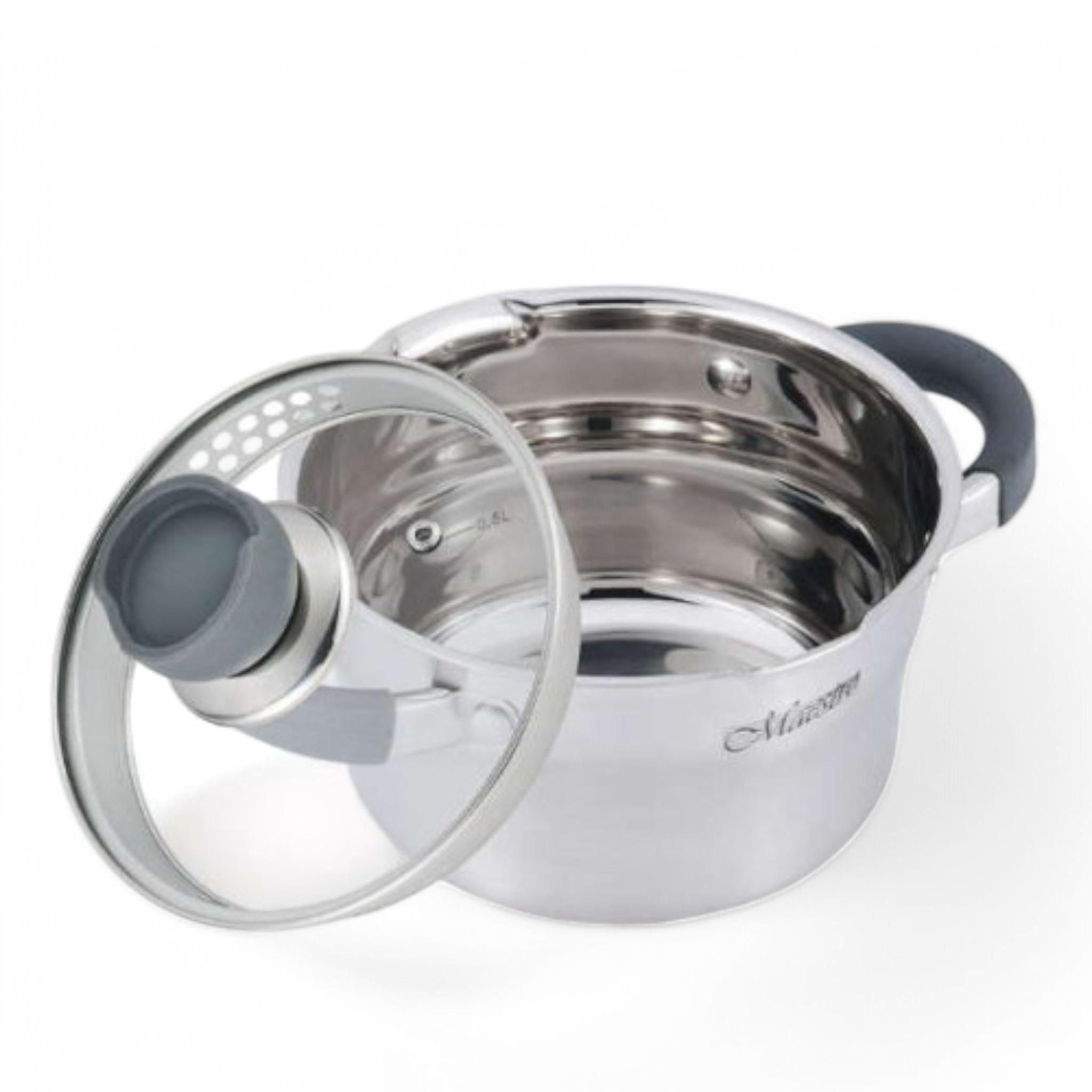 Кастрюля Maestro MR 3507-18 из нержавеющей стали и крышкой 18 см 2,4 л (С_MR3507/18)