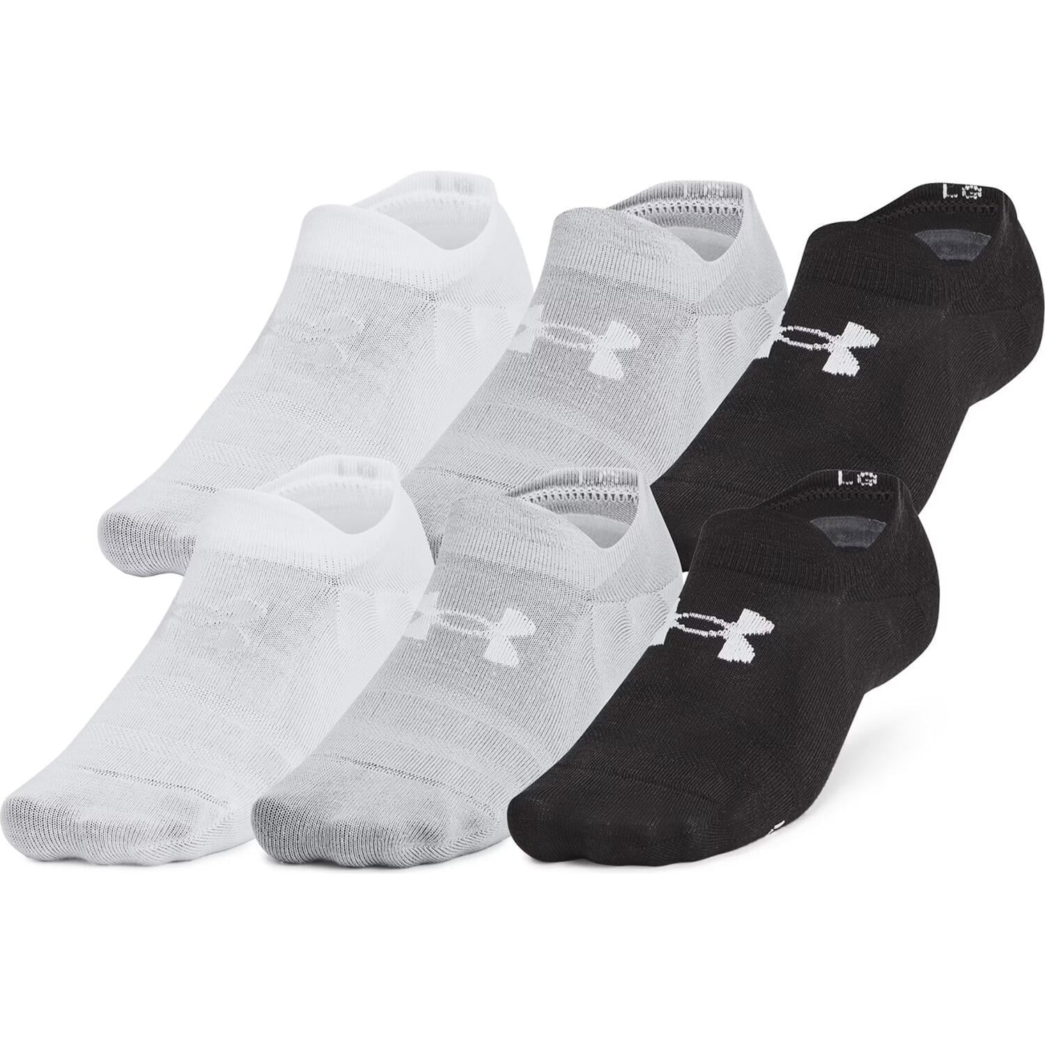 Шкарпетки Under Armour UNISEX ESSENTIAL ULTRA 6PK LOW SOCKS 1386240-002 6 пар L Чорний/Сірий/Білий (49040-353)