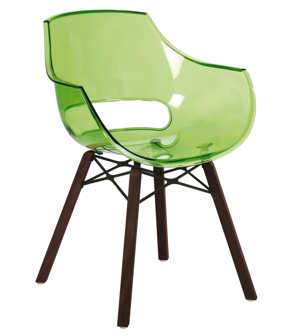 Кресло Litolan Papatya Opal Wox Iroko Дерево Прозрачно-зеленый (DR001874)