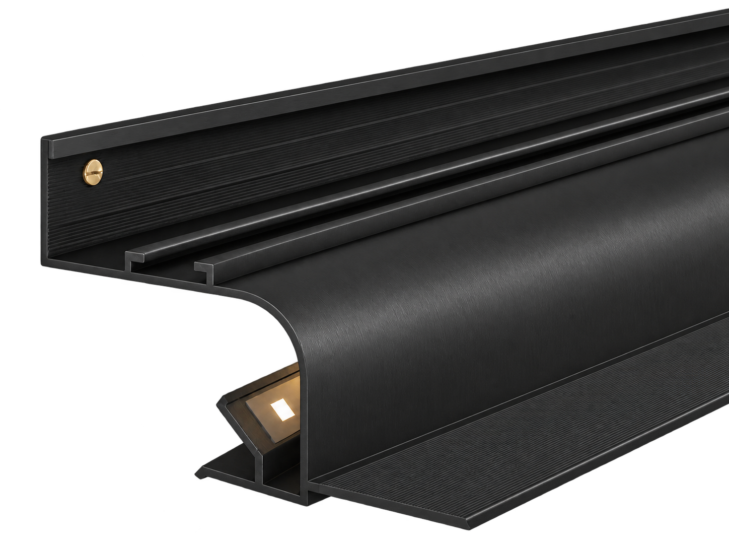 Профиль теневого шва ProfiLuxe SVT-301 с полкой для LED-подсветки 25x2500 мм Черный (37983900)