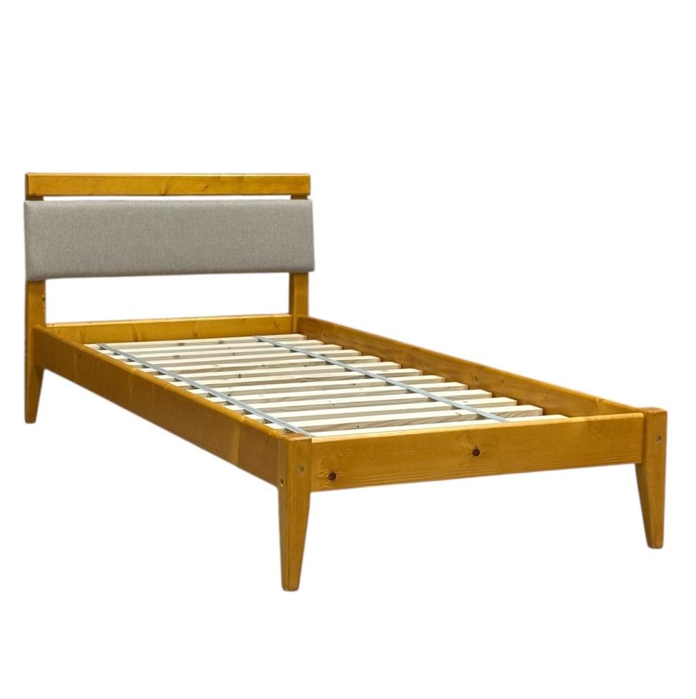 Кровать односпальная деревянная Скиф Л-157 с мягкой вставкой 80х200 см Янтарь/Твист-3 (27967081)