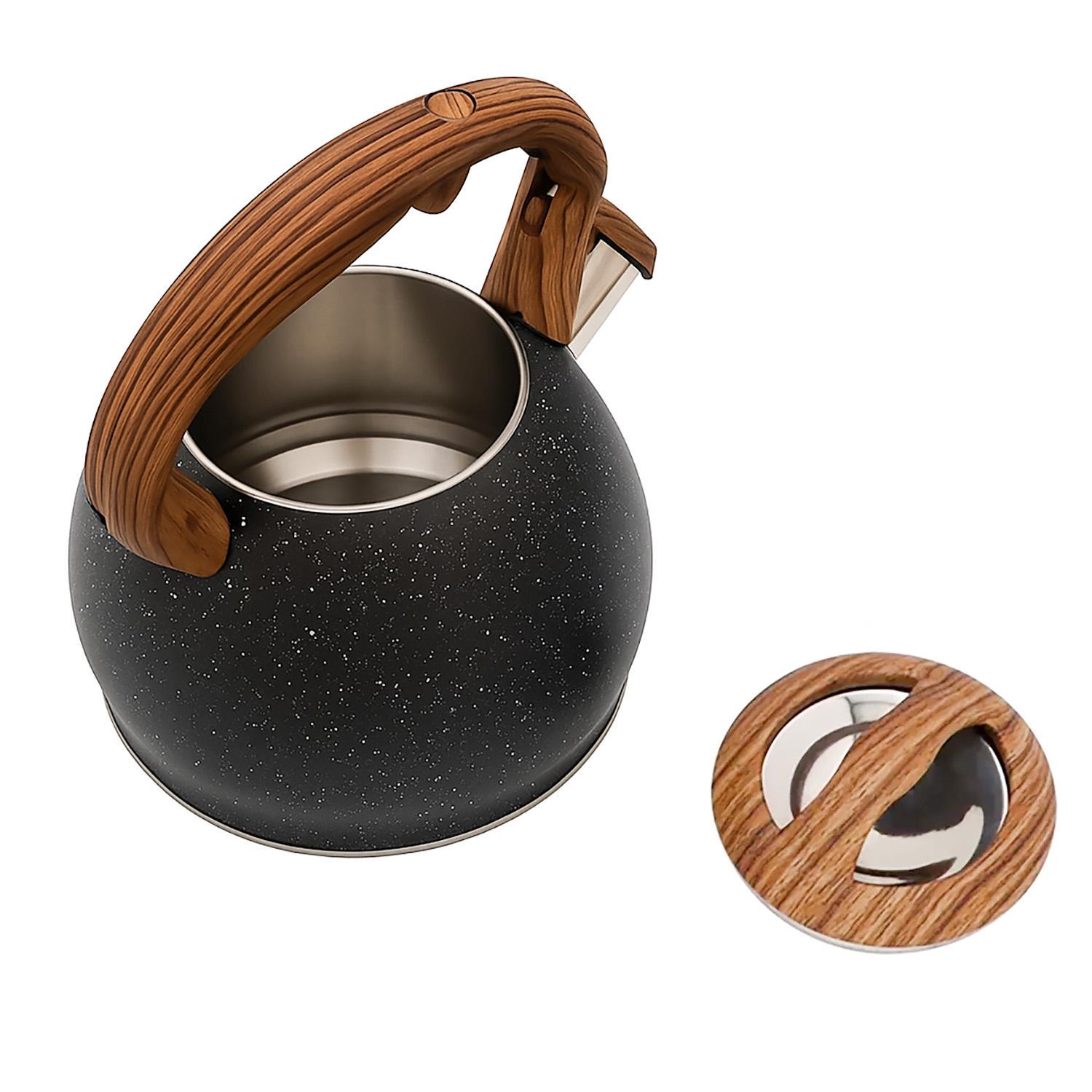 Чайны со свистком и крышкой ZAUBERG ZB 164/3 из нержавеющей стали и бакелита 3 л Черный (87744) - фото 2 Чайны со свистком и крышкой ZAUBERG ZB 164/3 из нержавеющей стали и бакелита 3 л Черный (87744) - фото 2