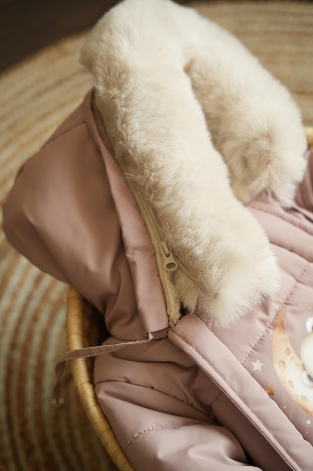 Комбинезон-мешочек с шапочкой на выписку зимний 0-6 мес. Капучино (9058) - фото 3