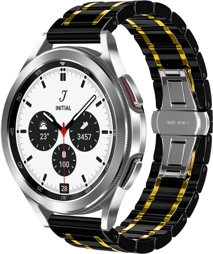Ремешок керамический Ceramo для Galaxy Watch 4 44 мм Black/Gold (28726-02)