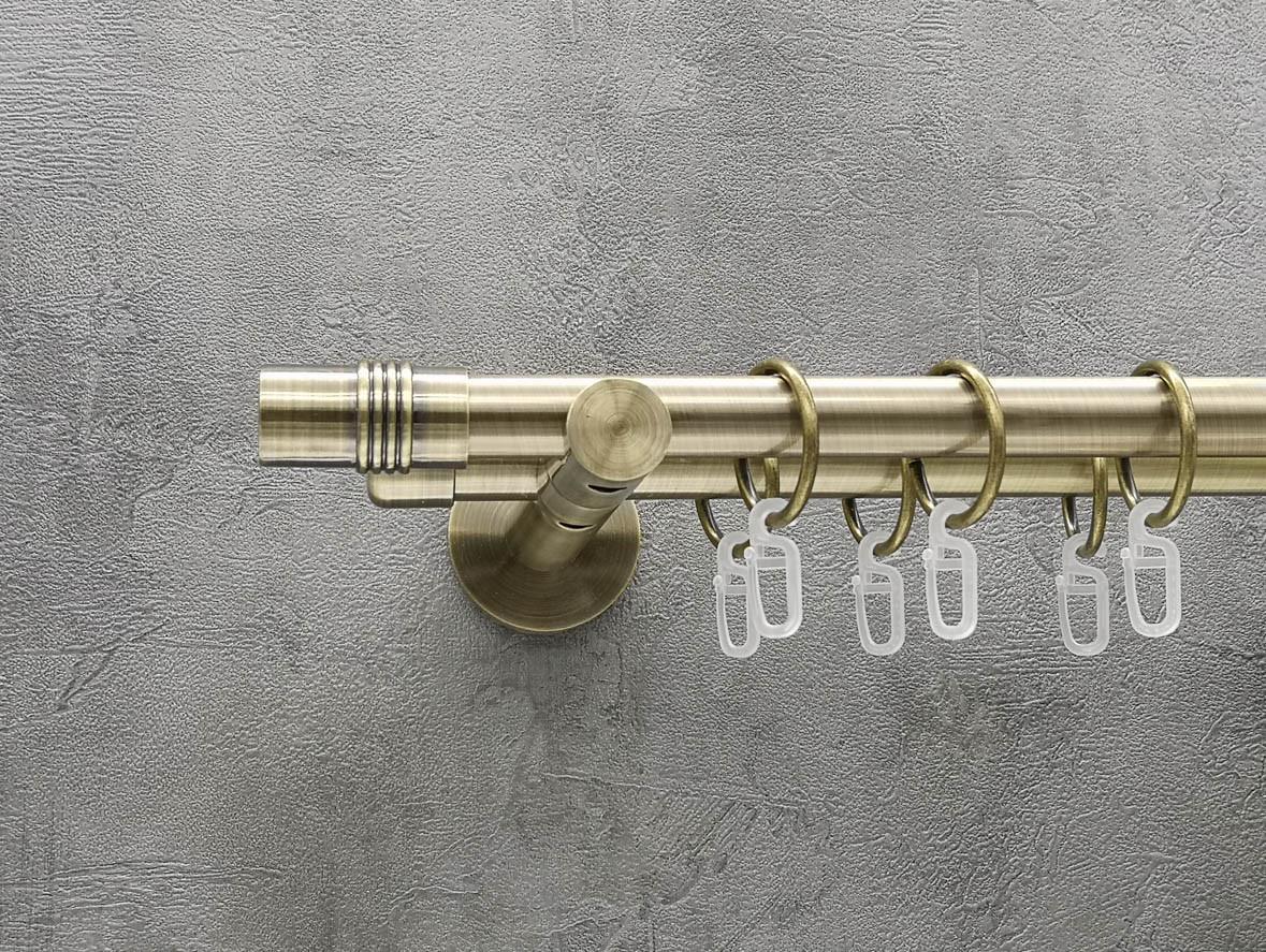 Карниз Quadrum Цилиндр гладкая штанга двойной универсальный 19/19 мм 240 см Антик (46976542)