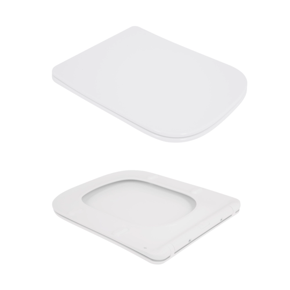 Унітаз підвісний Too Long 52 см безободковий прямокутний із сидінням Soft-close та системою змиву Tornado Qtap Crow Ultra Quite Білий (QT05335172W) - фото 5