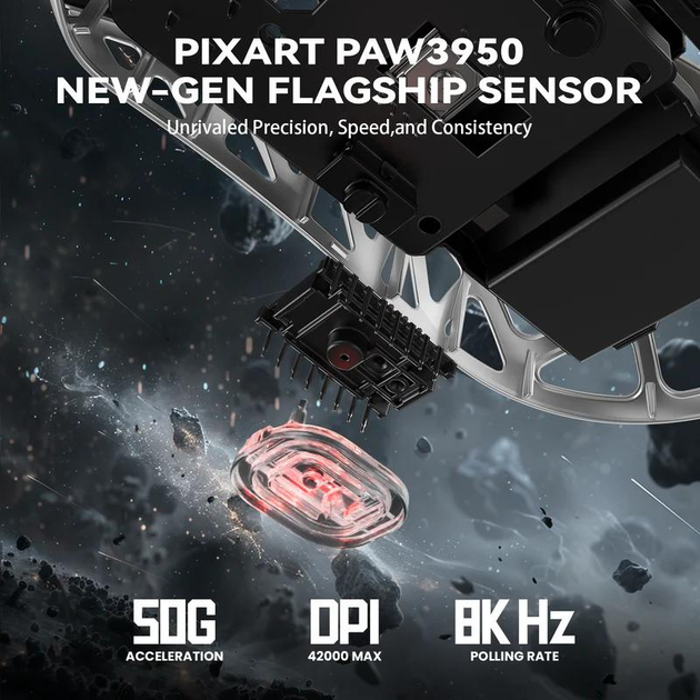 Миша бездротова магнієва Attack Shark R2 PixArt PAW3950 Beige - фото 5 Миша бездротова магнієва Attack Shark R2 PixArt PAW3950 Beige - фото 5