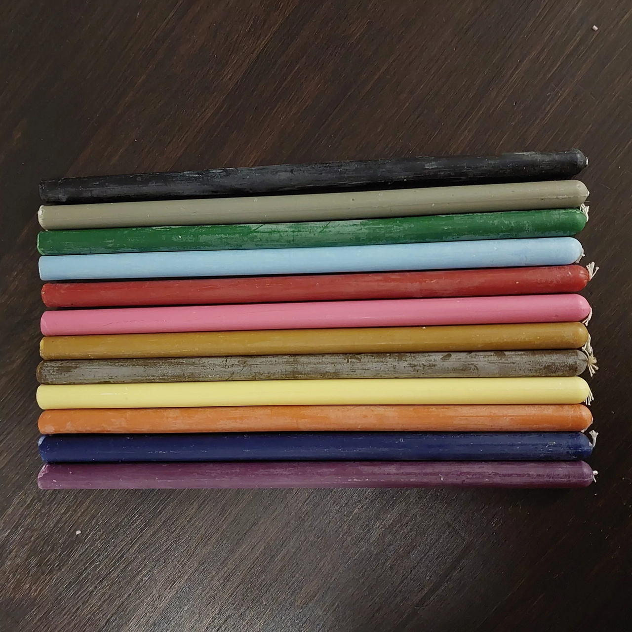 Свечи цветные смешанные 27 см 12 шт. (mix-27) - фото 2 Свечи цветные смешанные 27 см 12 шт. (mix-27) - фото 2