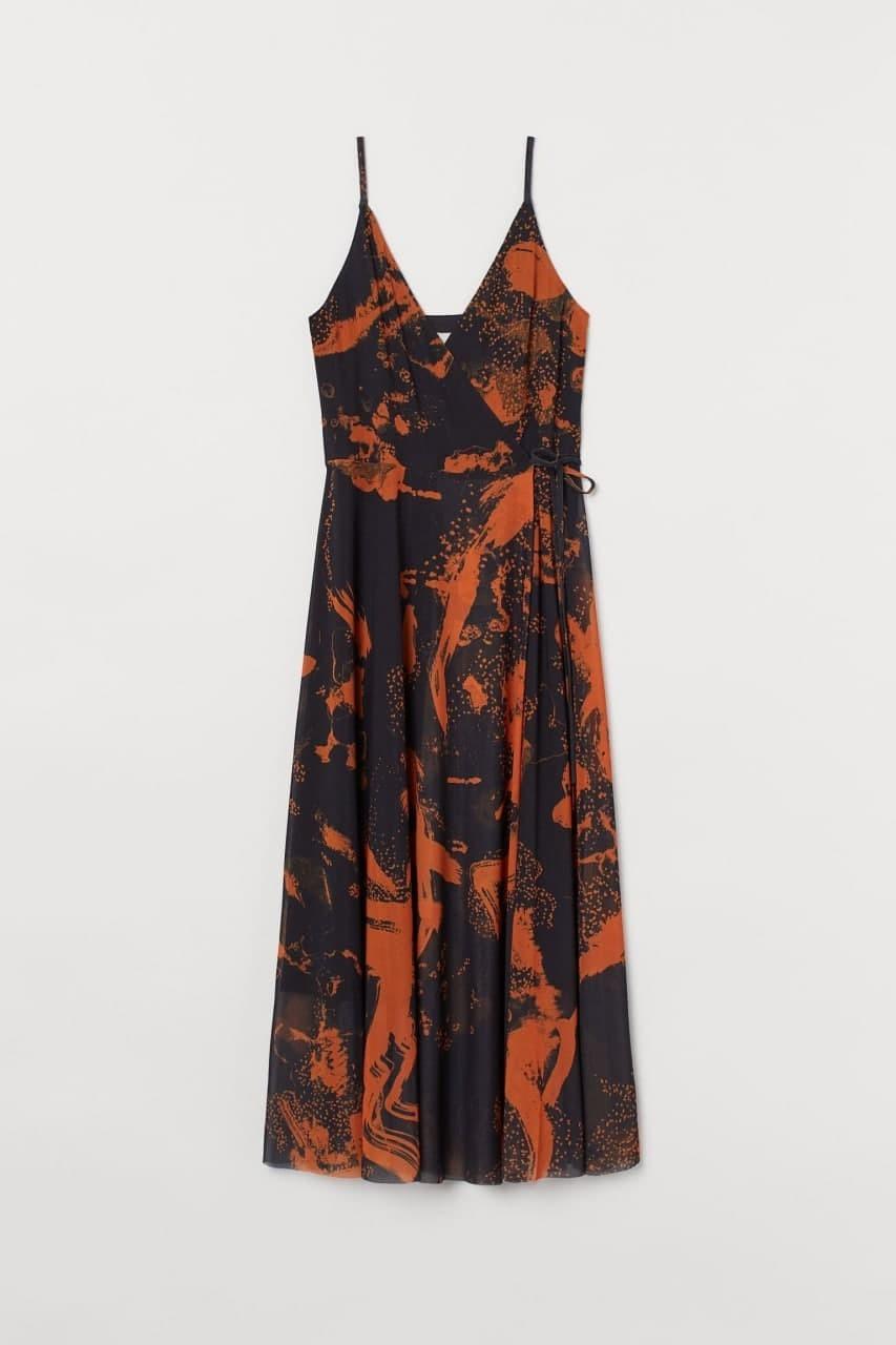 Сукня H&M XS Чорно-жовтогарячий (X2403916031)