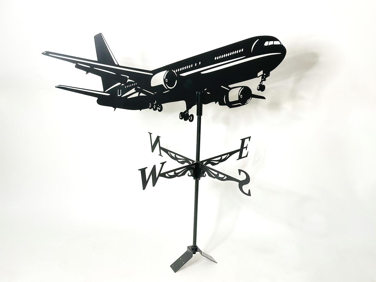 Флюгер большой на крышу Самолёт на высокий дом 115x110 см (1192395)