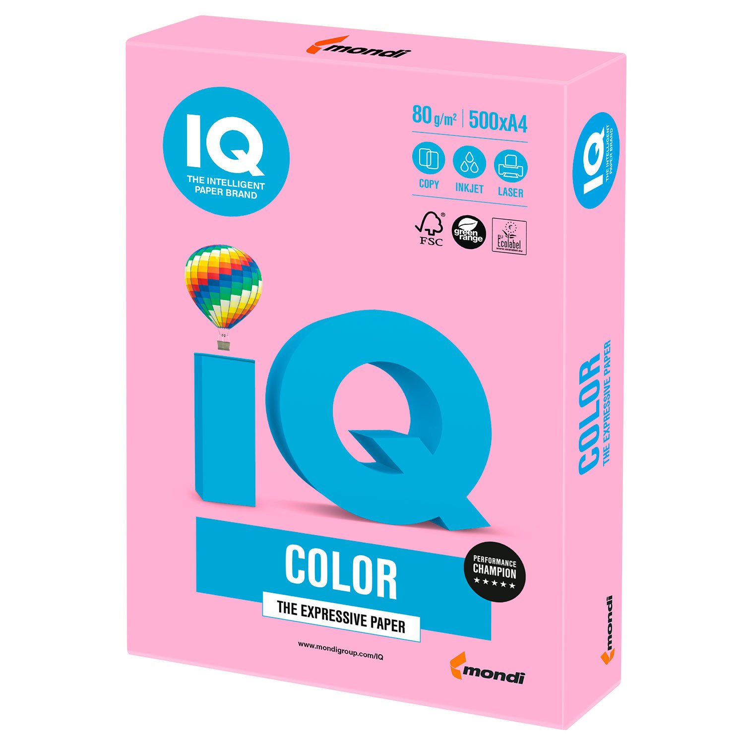 Бумага офисная А4 IQ Color Neon 500 л Розовая