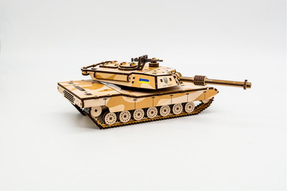 Пазл із дерева механічний PuzzleOK 3D Танк Абрамс 187 деталей - фото 2 Пазл із дерева механічний PuzzleOK 3D Танк Абрамс 187 деталей - фото 2