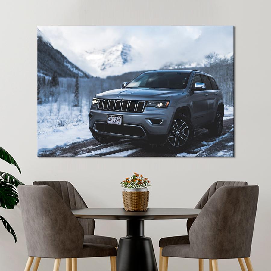 Картина Автомобиль Мощный автомобиль Jeep Grand Cherokee 80x54 см (A1208-1)