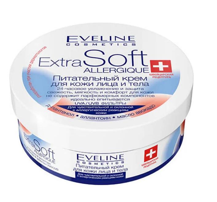 Питательный крем для лица и тела для чувствительной кожи Eveline Extra Soft 200 мл (5907609328748)