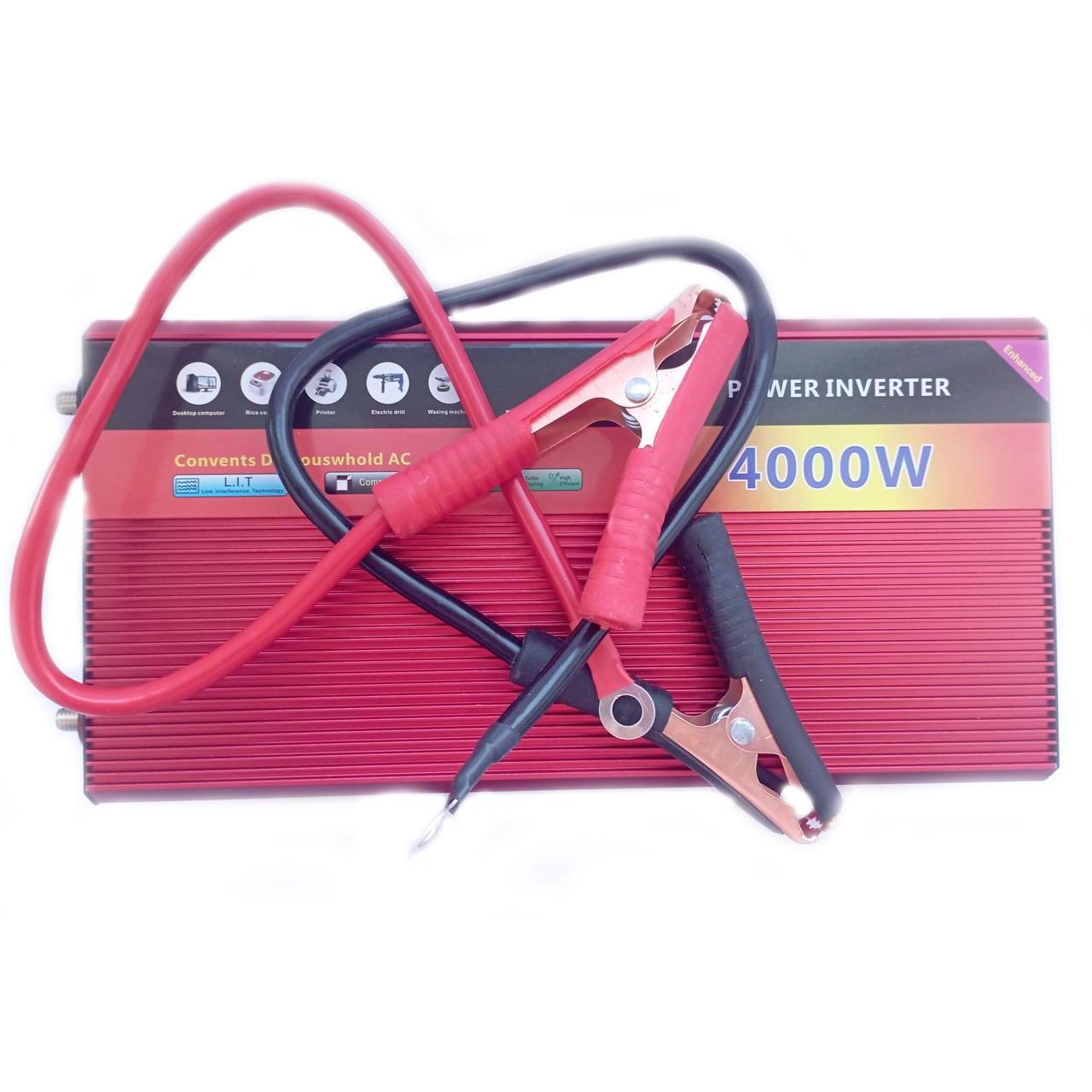 Автомобільний інвертор Power Inverter 001 c 12V на 220V 4000W модифікована синусоїда Red (11039) - фото 2 Автомобільний інвертор Power Inverter 001 c 12V на 220V 4000W модифікована синусоїда Red (11039) - фото 2