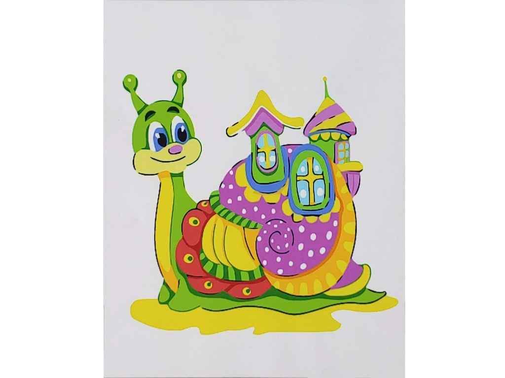 Картина по номерам Strateg Улитка с домиками 30х30 см (ES175)