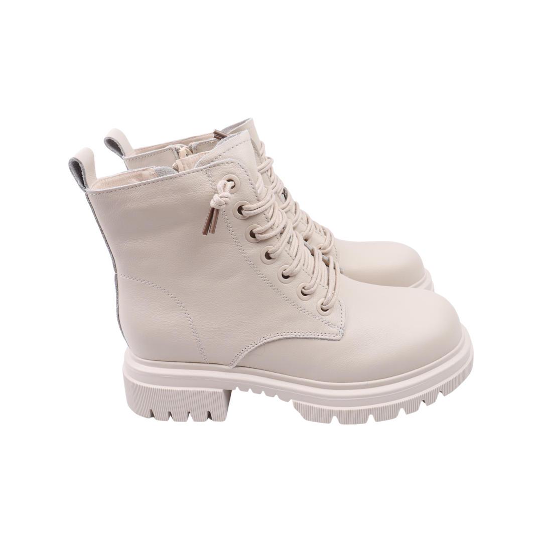 Ботинки женские Melanda из кожи р. 39 Молочный (44-22DHC)
