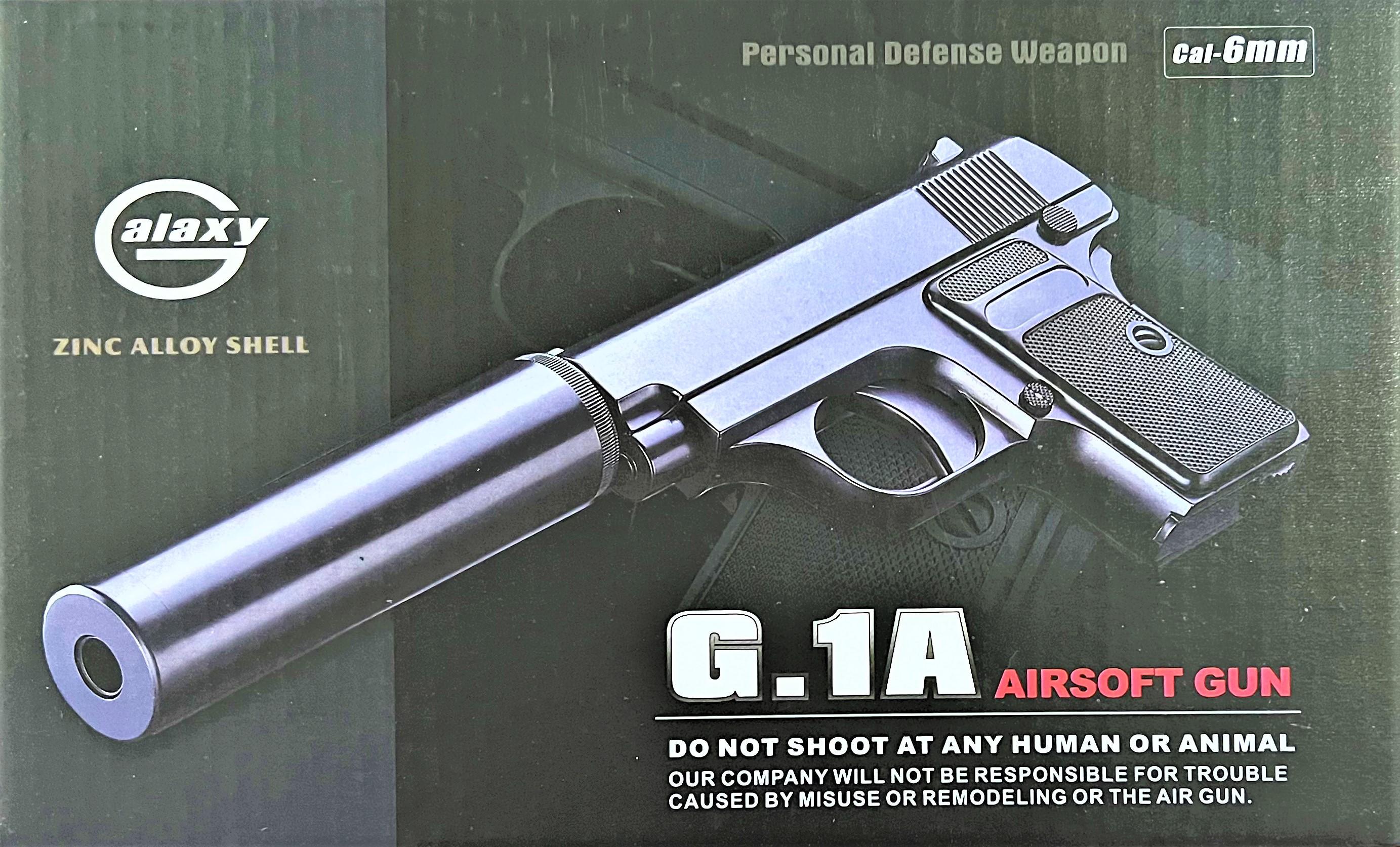 ᐉ Пістолет Galaxy G1A COLT25 із глушником страйкбольний • Краща ціна в ...