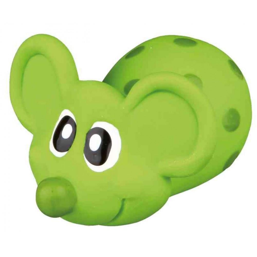 Игрушка для собак Trixie Мышь с пискавкой в горошек латекс 8 см Серый (4011905351704_3)