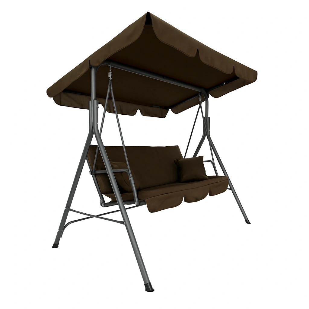 Гойдалка LEOBRO з подушками 176х114х168 см Коричневий (LBSW3-D3-BRN) - фото 1